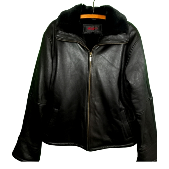 EGO Jackets & Blazers - Women's 2XL EGO genuine Italian Lambskin leather coat with faux fur lining